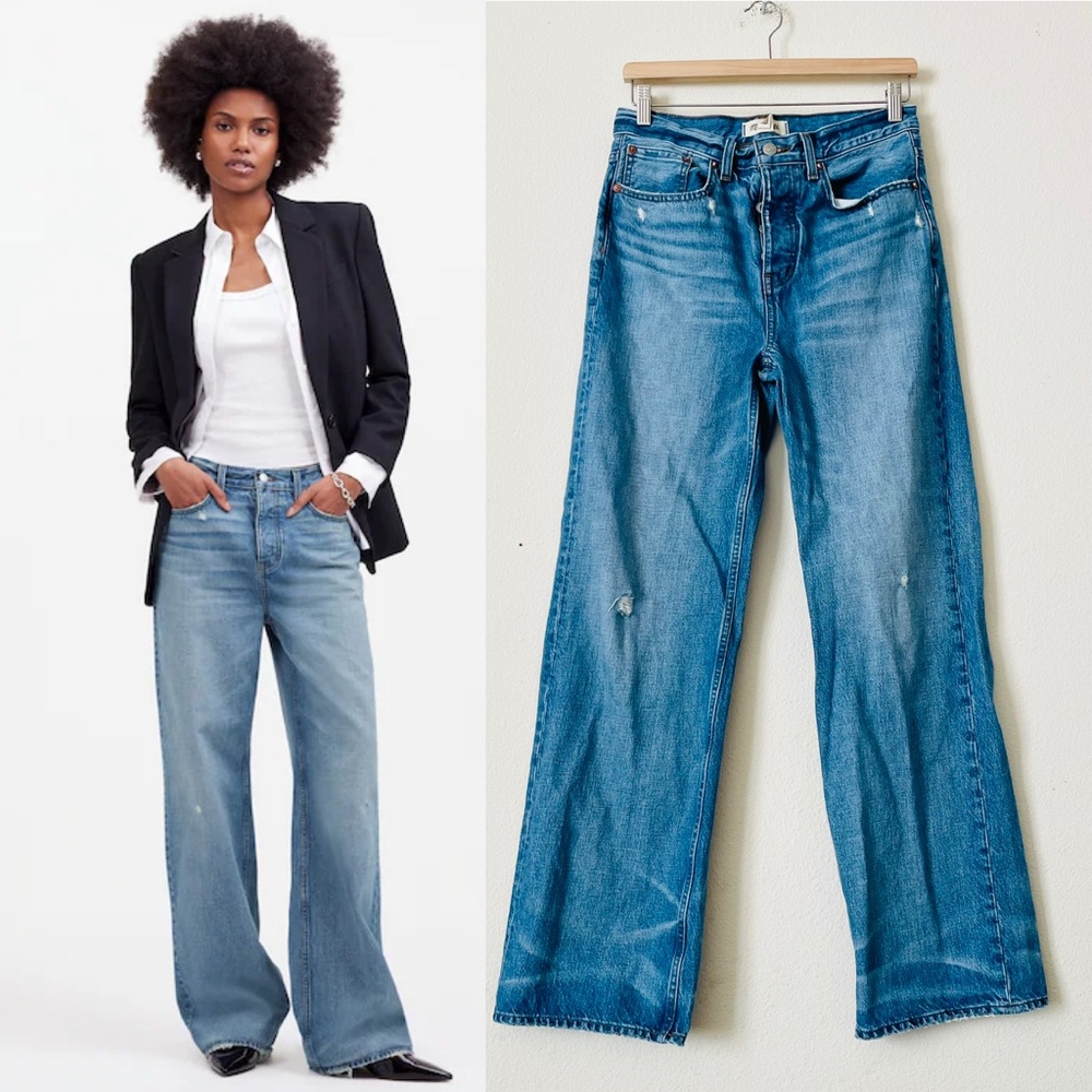 Madewell Light Blue Wide-Leg Jeans
